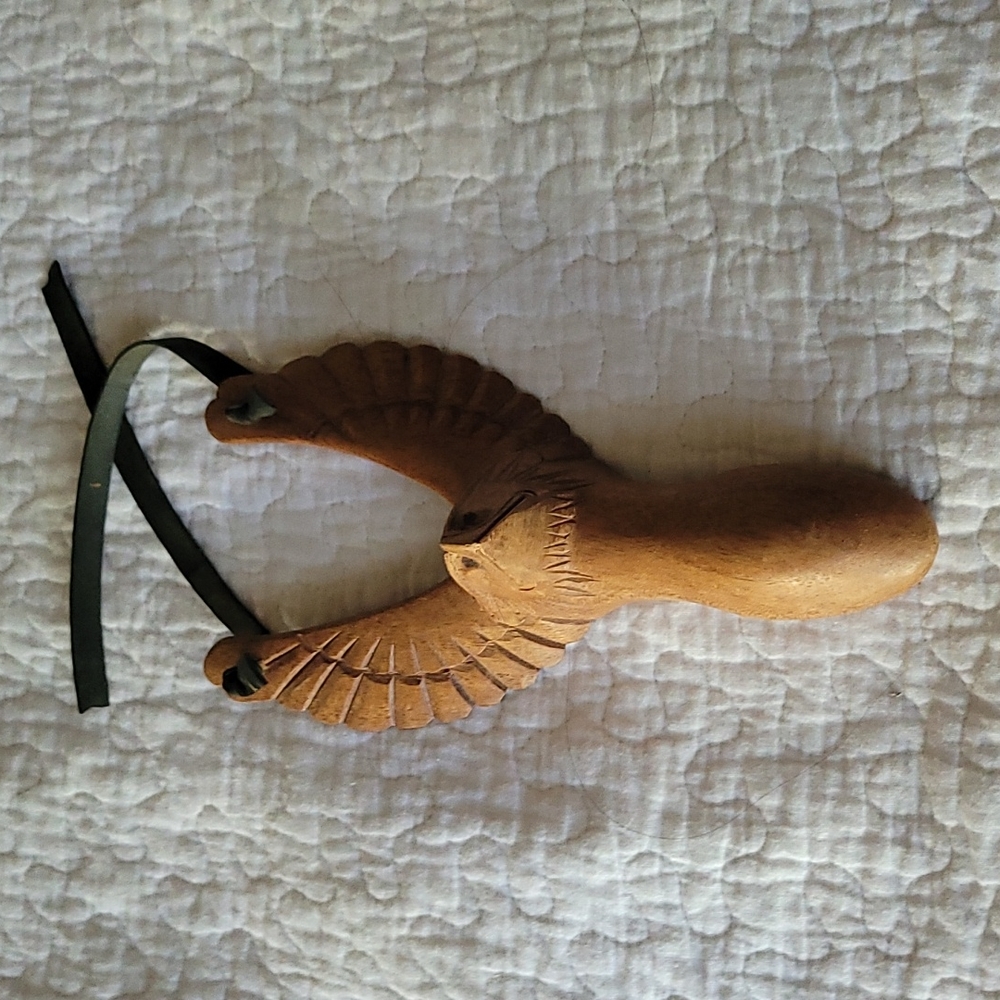 Beautiful carved wooden eagle slingshot